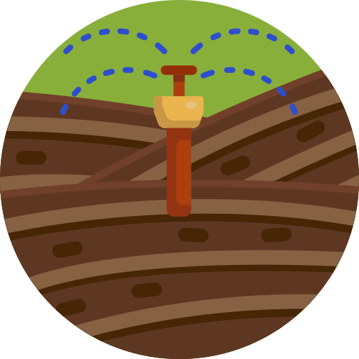 icon depicting fire ant detection and eradication from agricultural land